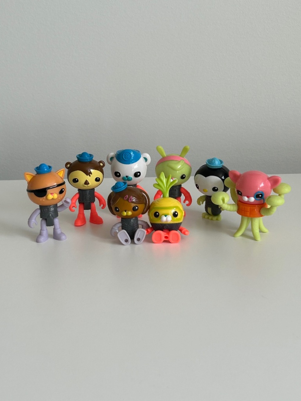 Moose Toys 2011 Octonauts Octo Glow Crew Complete Set Of 8 (18B)